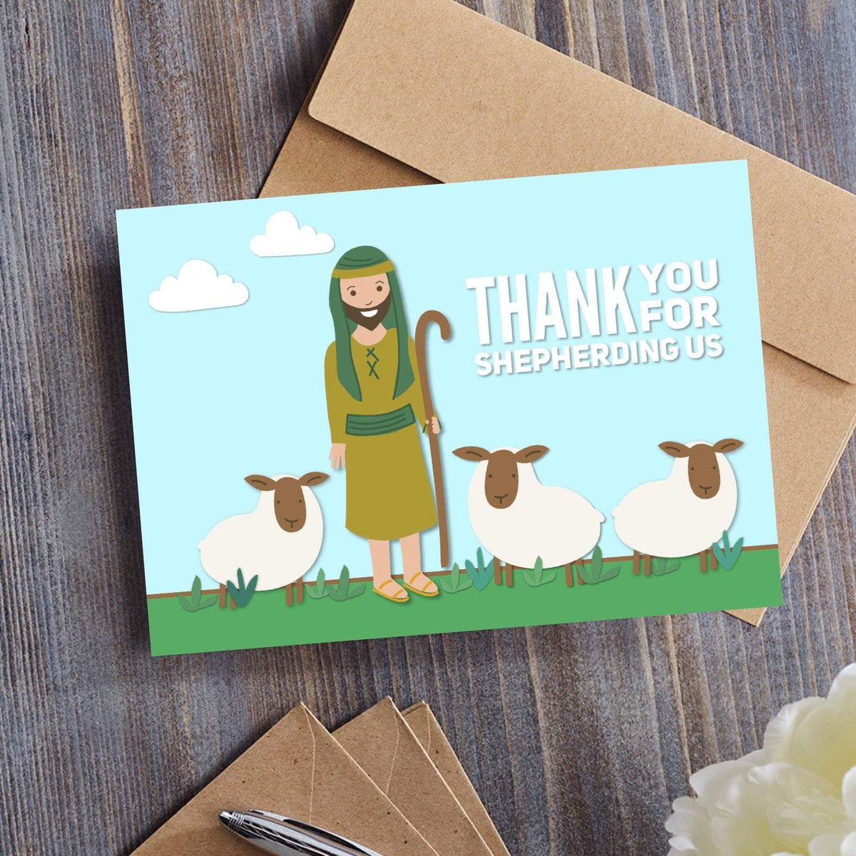 Thank You Dear Shepherd Greeting Card