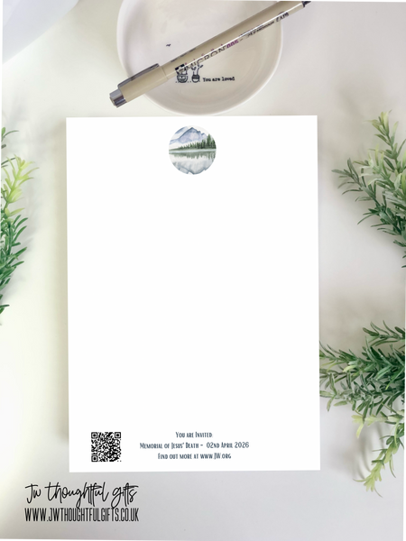 2026 Memorial with QR code A4 or A5 mix pack - JW Letter Writing Paper