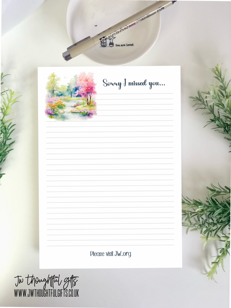 Sorry I missed you spring floral A4 or A5 mix pack - JW Letter Writing Paper