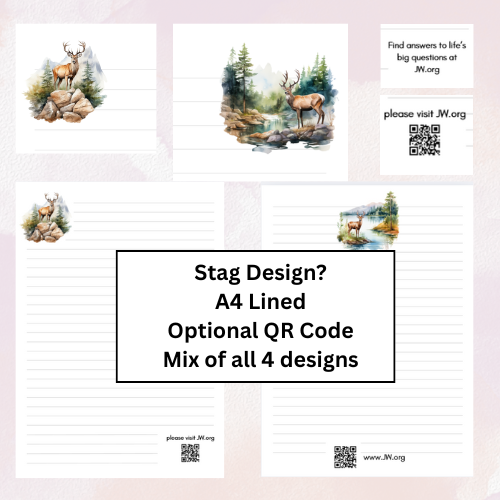 Stag design mix pack - JW Ministry Letter Writing Paper