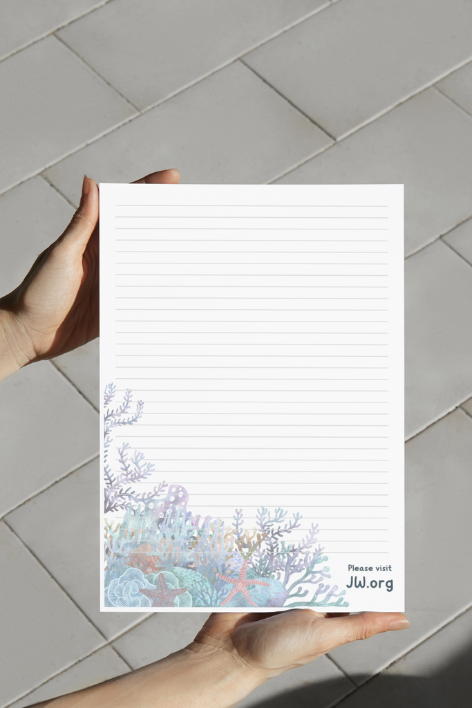 Ocean themed JW Letter Writing Paper, please visit jw.org ...