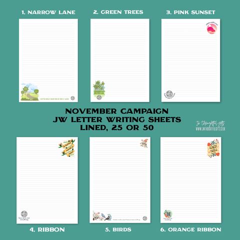 Free JW Letter Writing Paper A4 Printable, Instant Download, Gold