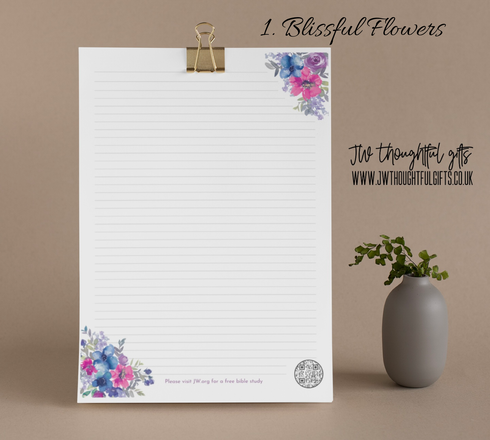 Flowers A4 or A5 JW Letter Writing Paper - blank or lined with QR code – JWThoughtfulGifts flowers-a4-or-a5-jw-letter-writing-paper-blank-or-lined-with-qr-code-jwthoughtfulgifts