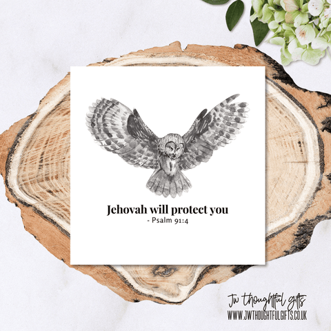 JW Thoughtful Gifts Cards Jehovah will protect you - Psalm 91:4