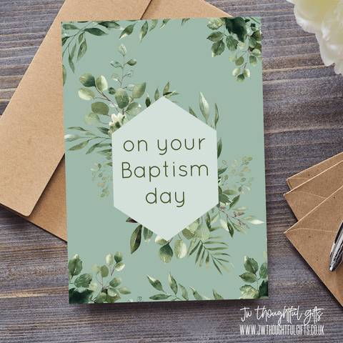 JW Thoughtful Gifts Cards On your baptism day, baptism card