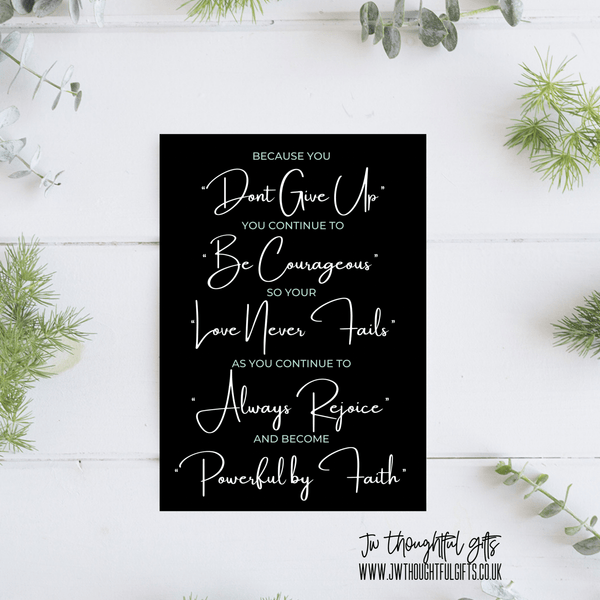 JW Thoughtful Gifts Cards Powerful by Faith convention reminder encouragement card