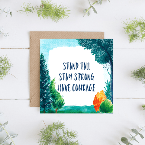JW Thoughtful Gifts Cards Stand Tall, Stay Strong, Have Courage