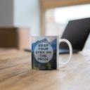 JW Thoughtful Gifts Mugs Keep your eyes on the prize mountain photo mug - personalisation available