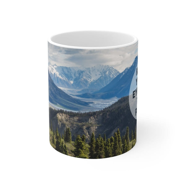 JW Thoughtful Gifts Mugs Keep your eyes on the prize mountain photo mug - personalisation available