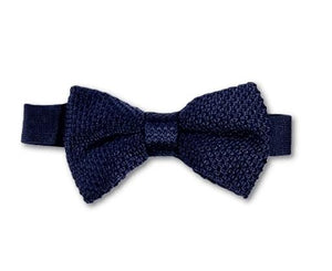 JWThoughtfulGifts Bowtie navy Kids Handknitted superb quality Bowties