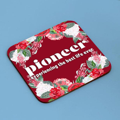 JWThoughtfulGifts Coasters Pioneer Coaster - experiencing the best life ever