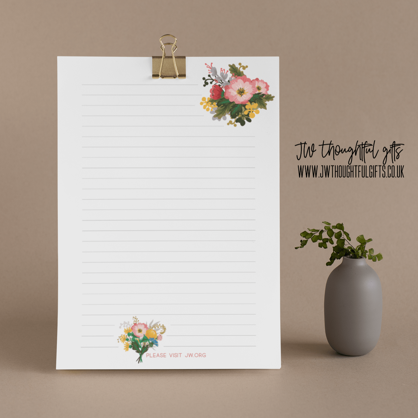 JW Letter Writing Paper - floral bouquet, please visit JW.org – JWThoughtfulGifts jw-letter-writing-paper-floral-bouquet-please-visit-jw-org-jwthoughtfulgifts