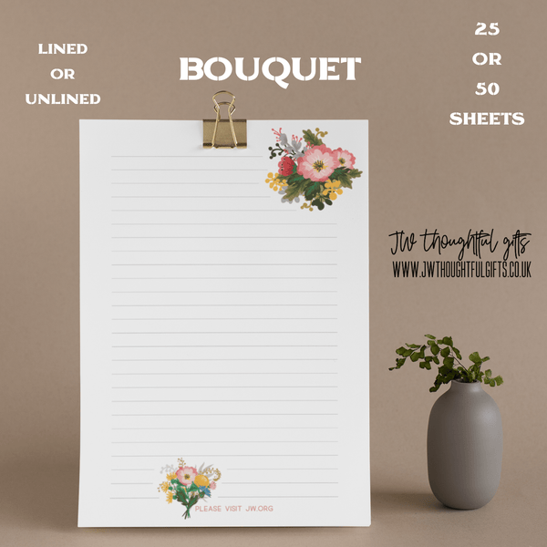 JWThoughtfulGifts letter writing paper JW Letter Writing Paper - Mix pack of five designs