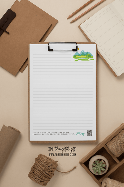 JWThoughtfulGifts letter writing paper Powerful by Faith 2021 convention paper | JW Letter Writing Paper A4 Printable, Instant Download